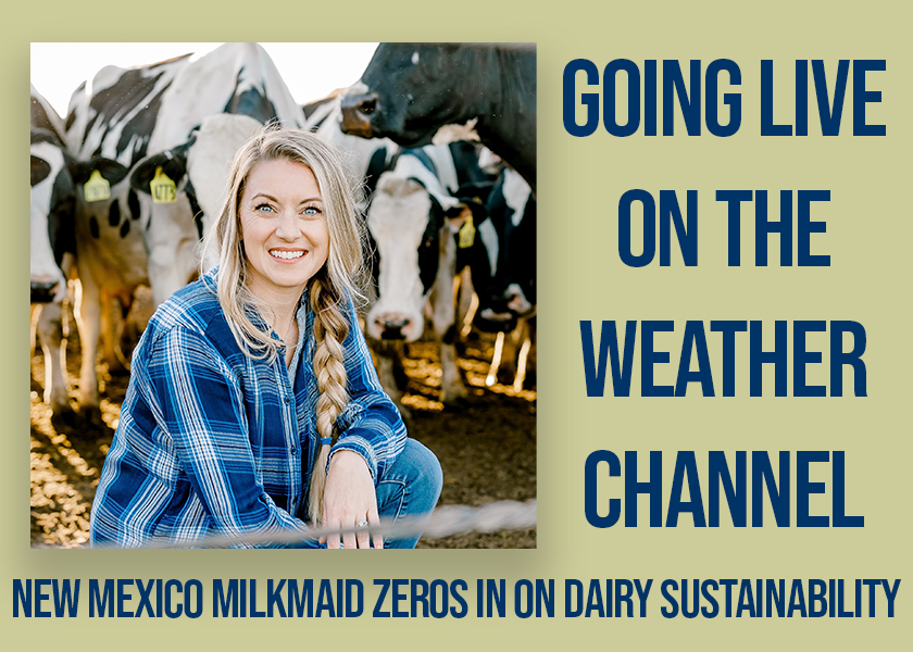 Going Live on The Weather Channel, the New Mexico Milkmaid Zeros in on